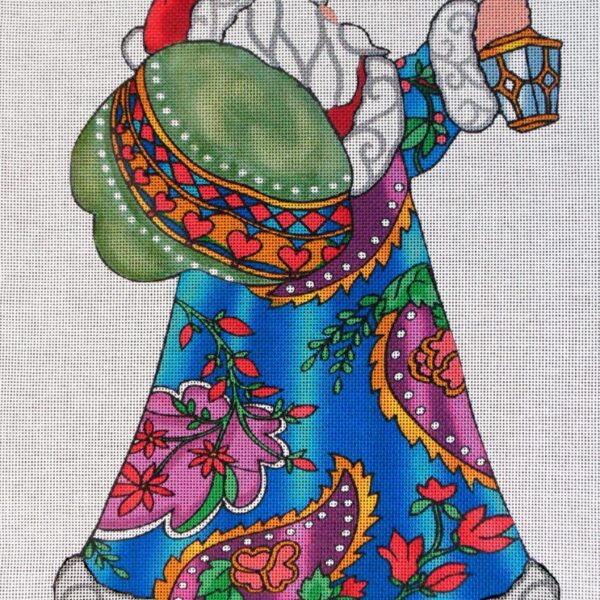 Santa Tree Topper Needlepoint Canvas