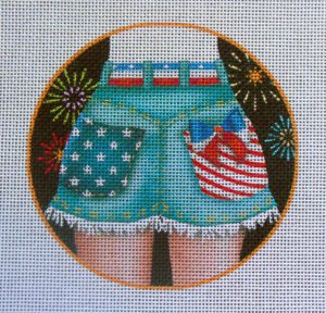 Patriotic Shorts Needlepoint Canvas