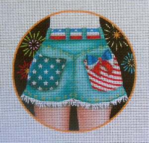 Patriotic Shorts Needlepoint Canvas