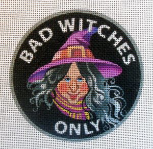 Bad Witches 2 Halloween Needlepoint Canvas