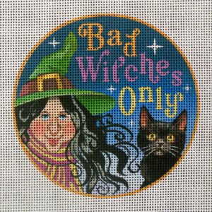 Bad Witches Halloween Needlepoint Canvas