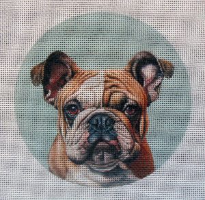 Bulldog Needlepoint Canvas