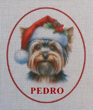 Yorkie (Name Optional) Needlepoint Canvas