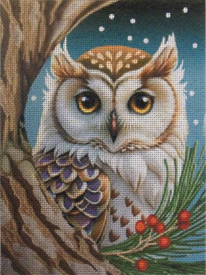 Snow Owl Needlepoint Canvas