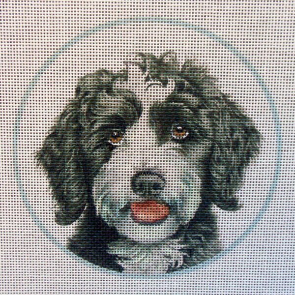 Portugese Water Dog Needlepoint Canvas