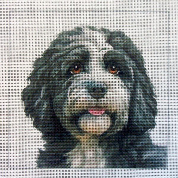 Portugese Water Dog 2 Needlepoint Canvas