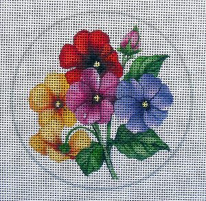 Petunias Multi Needlepoint Canvas