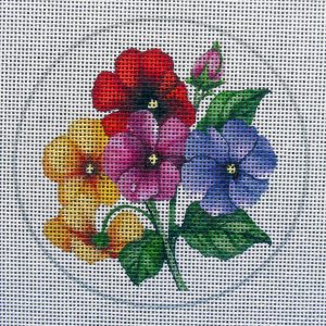 Petunias Multi Needlepoint Canvas