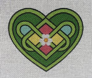 Celtic Love Knot Heart Needlepoint Canvas