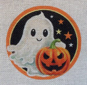 Pumpkin Ghost Needlepoint Canvas