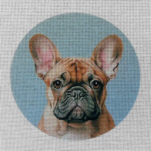 Fawn French Bulldog Needlepoint Canvas