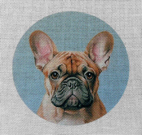 Fawn French Bulldog Needlepoint Canvas