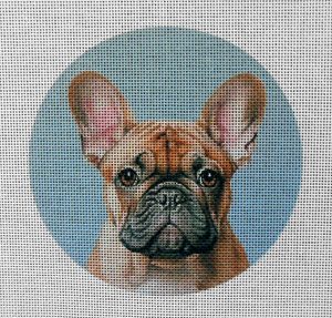 Fawn French Bulldog Needlepoint Canvas