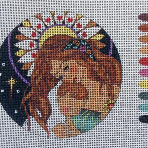 Sunflower Madonna Needlepoint Canvas