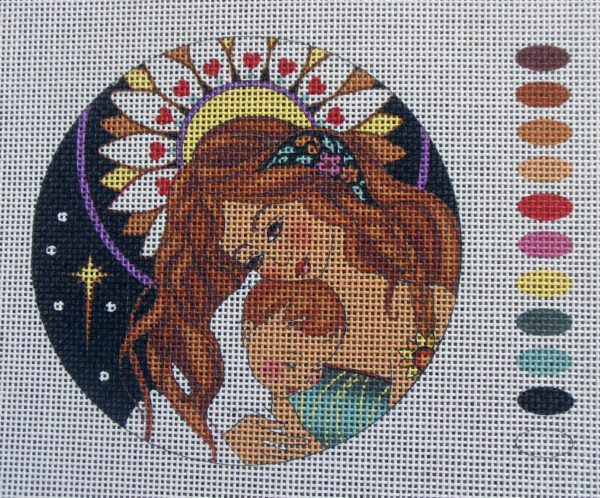 Sunflower Madonna Needlepoint Canvas