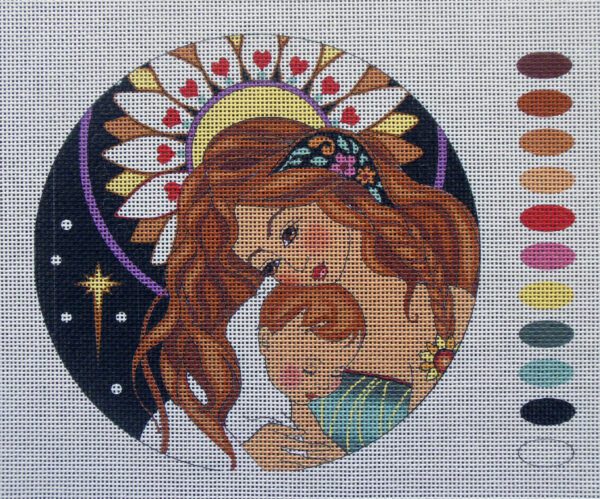 Sunflower Madonna Needlepoint Canvas - Image 3