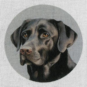 Black Lab 3 Needlepoint Canvas