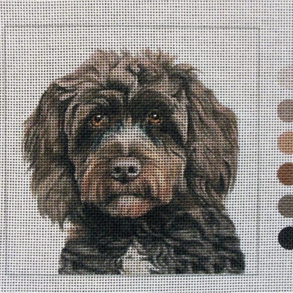 Portugese Water Dog 3 Needlepoint Canvas