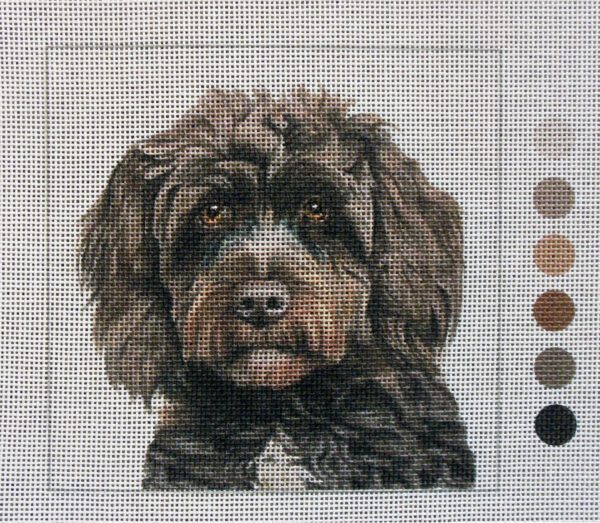 Portugese Water Dog 3 Needlepoint Canvas