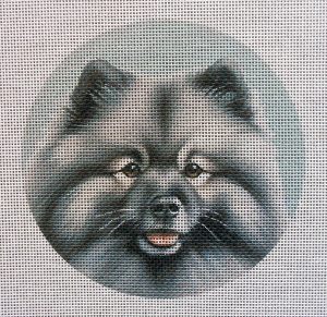 Keeshond Needlepoint Canvas