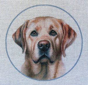 Yellow Labrador Retriever Needlepoint Canvas