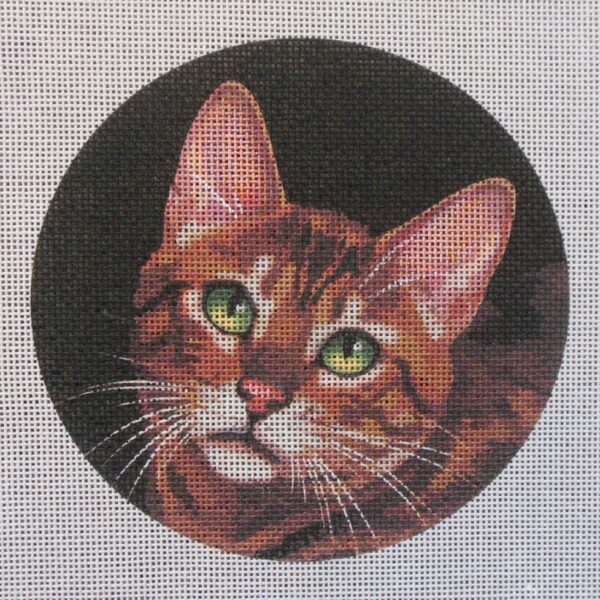 Bengal Tiger Cat Needlepoint Canvas