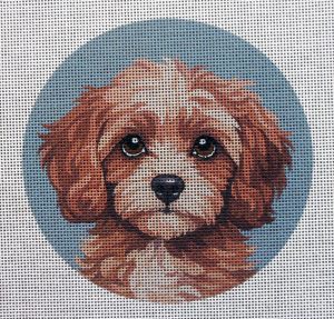 Cavapoo 2 Needlepoint Canvas