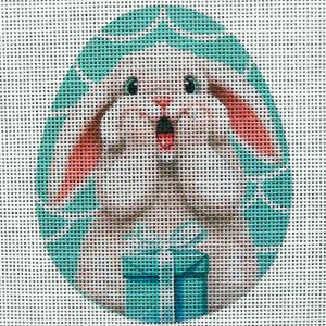 Miss Piphany Bunny Egg Needlepoint Canvas