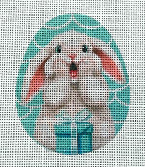 Miss Piphany Bunny Egg Needlepoint Canvas