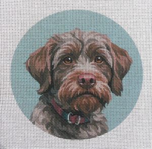 German Wirehair Griffon Needlepoint Canvas