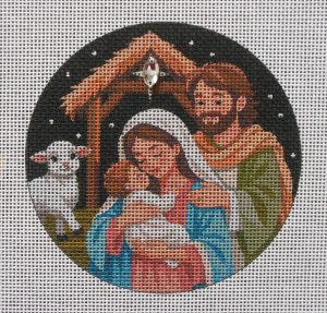 Holy Family Nativity Needlepoint Canvas