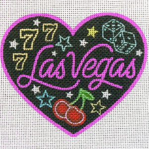 Las Vegas Heart Needlepoint Canvas