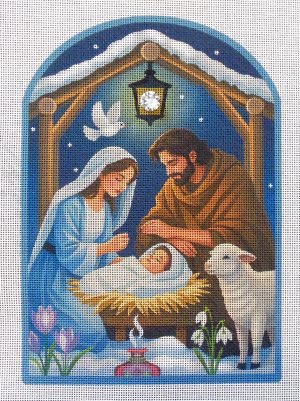 Winter Nativity Needlepoint Canvas
