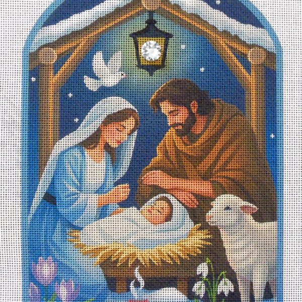 Winter Nativity Needlepoint Canvas