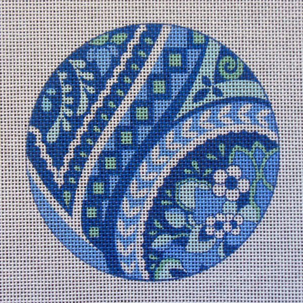 Chinoiserie Round Needlepoint Canvas