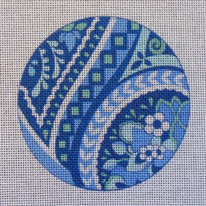 Chinoiserie Round Needlepoint Canvas