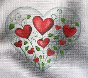 Heart Garden Needlepoint Canvas