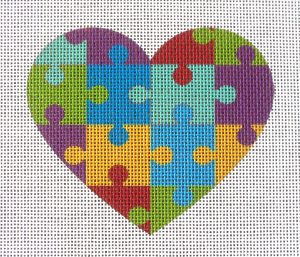 Autism Awareness Needlepoint Canvas