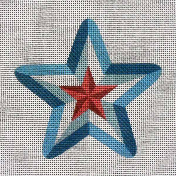 Patriot Star Needlepoint Canvas