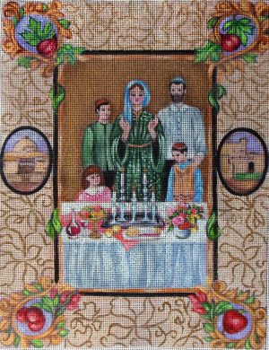 Shabbot Needlepoint Canvas