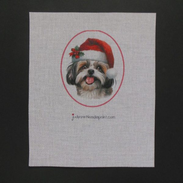 Xmas Shih-Tsu Needlepoint Canvas