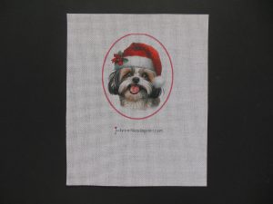 Xmas Shih-Tsu Needlepoint Canvas