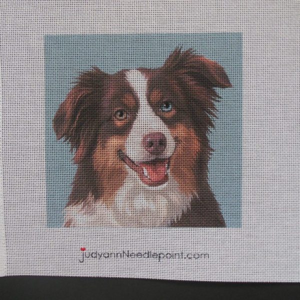 Australian Shepherd Needlepoint Canvas