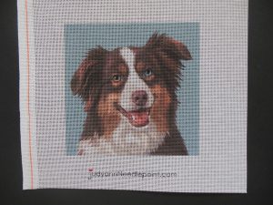 Australian Shepherd Needlepoint Canvas