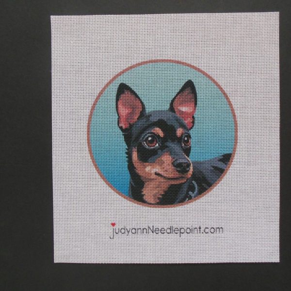 Mini Pinscher Needlepoint Canvas