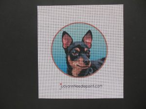 Mini Pinscher Needlepoint Canvas