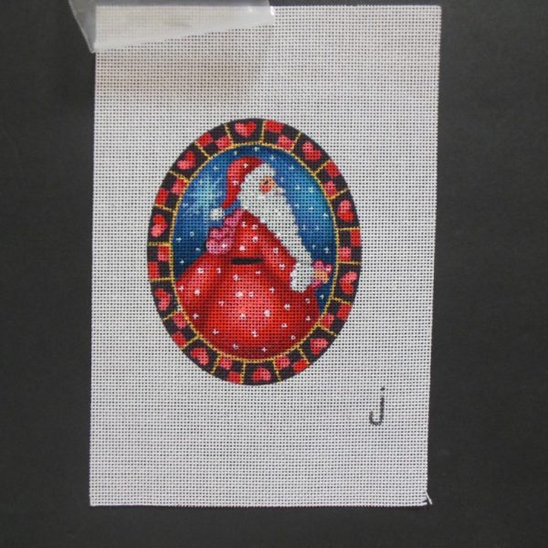 Valentine Santa  Needlepoint Canvas