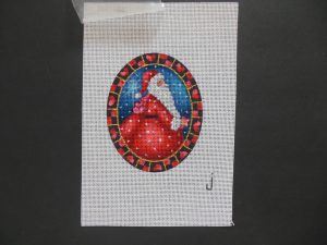 Valentine Santa  Needlepoint Canvas