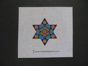 Star of David 3 Needlepoint Canvas