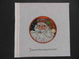 Santa Round Needlepoint Canvas